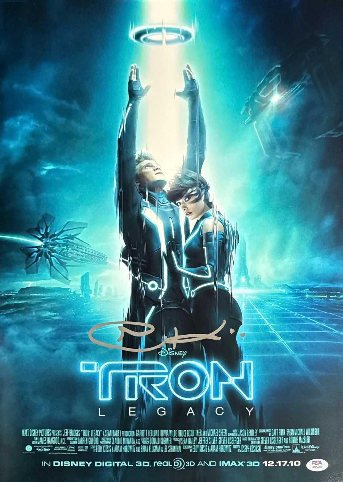 Joseph Kosinski — Joseph Kosinski Signed 16x20 Disney Tron Legacy Movie Poster Director PSA, изображение 2