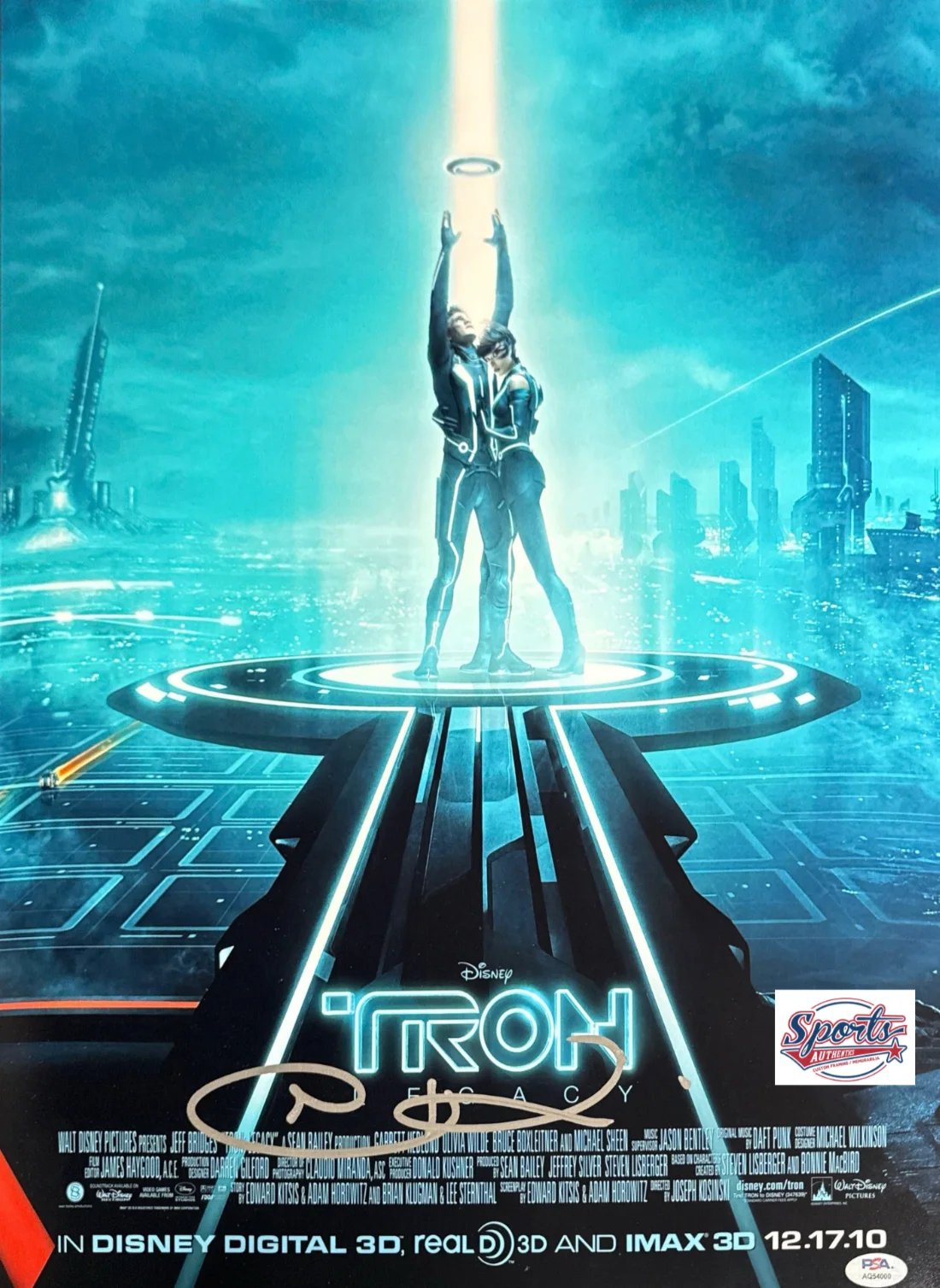 Joseph Kosinski — Joseph Kosinski Signed 16x20 Disney Tron Legacy Movie Poster Director PSA