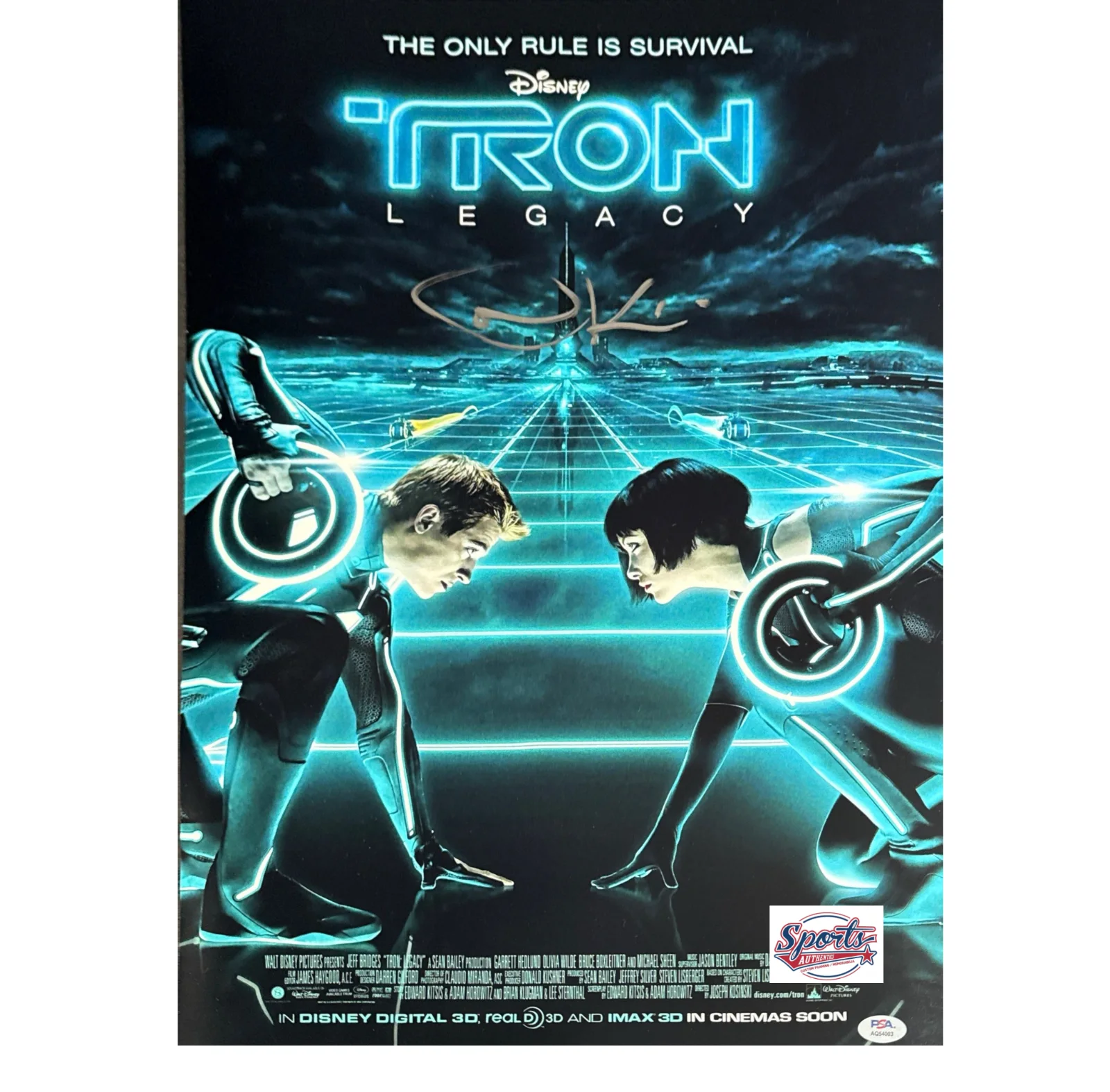 Joseph Kosinski — Joseph Kosinski Signed 16x20 Disney Tron Legacy Movie Poster Director PSA