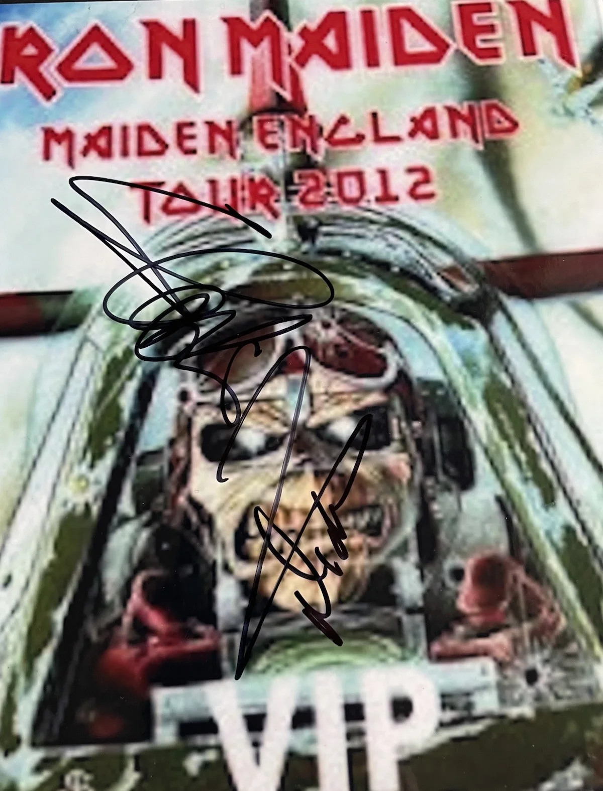 Iron Maiden Signed 8x10 Photo Steve Harris Nicko Mcbrain Aces High Rare, изображение 2