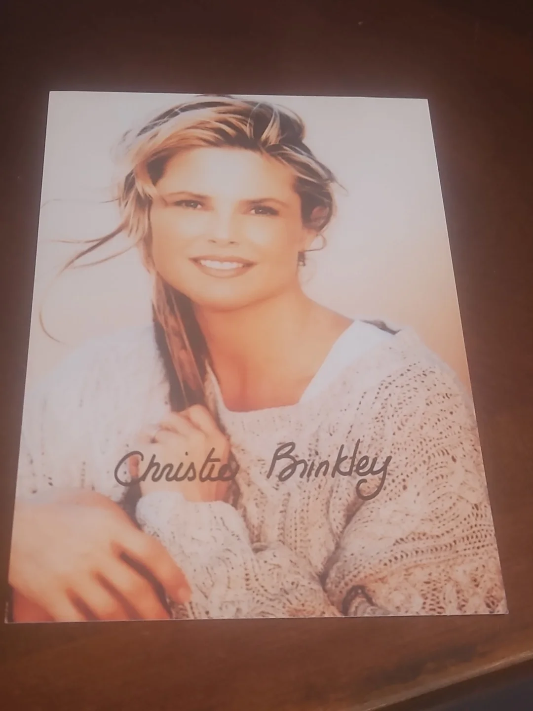 christie brinkley signed 5x7 autographed signature authentic photo picture auto, image 2