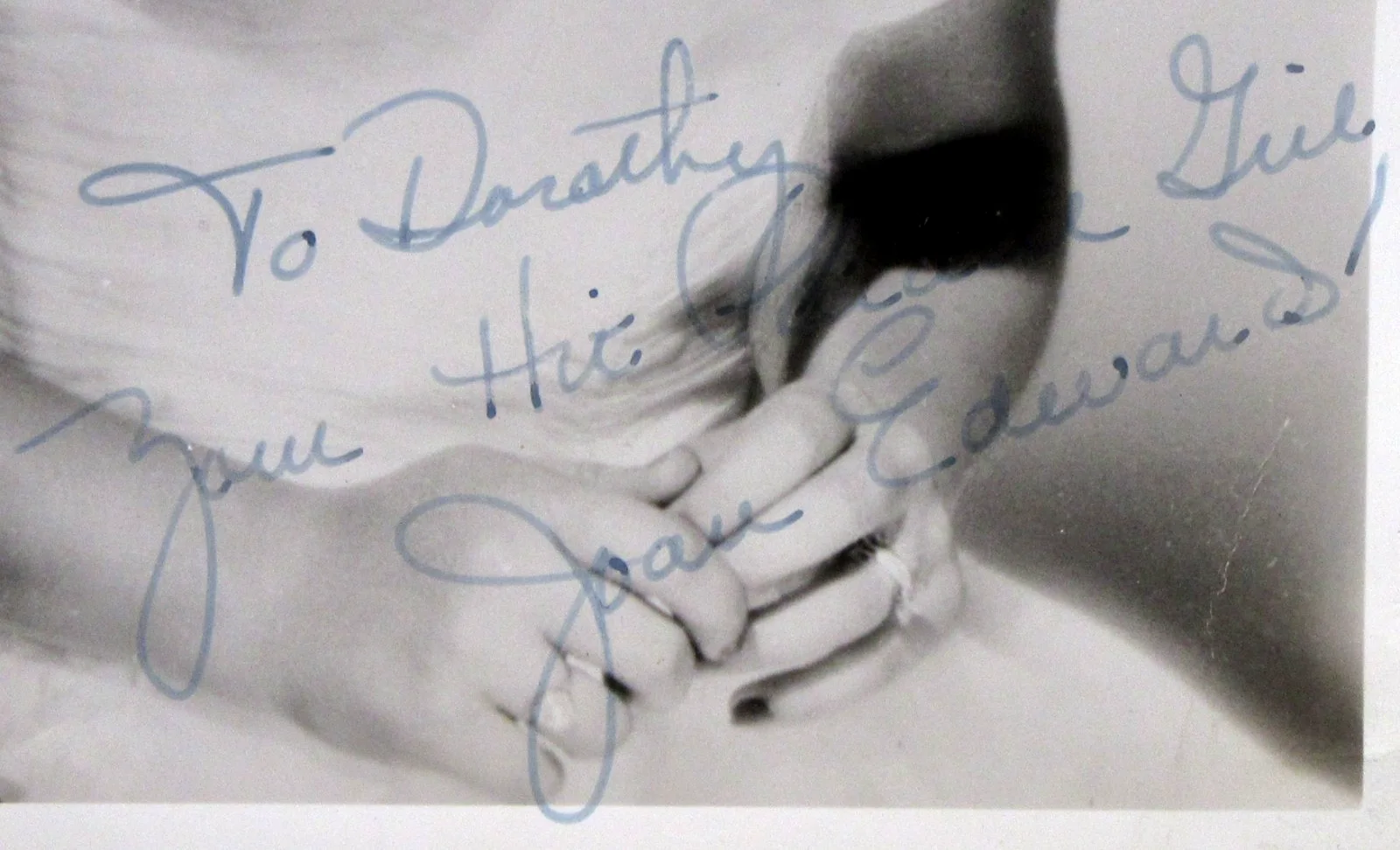 Joan Edwards — 1940's JOAN EDWARDS actress & singer autograph 5x7 b&w glossy PHOTO wb, изображение 2