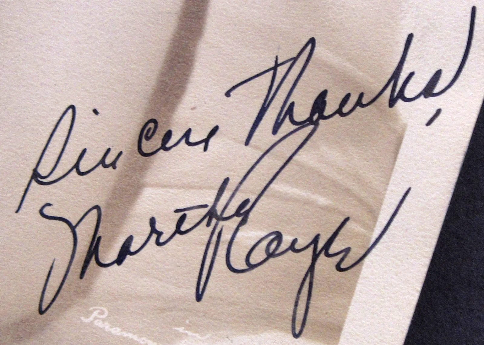 Martha Raye — 1937 MARTHA RAYE actress autograph 5.5x8 double weight PHOTO wb, image 2