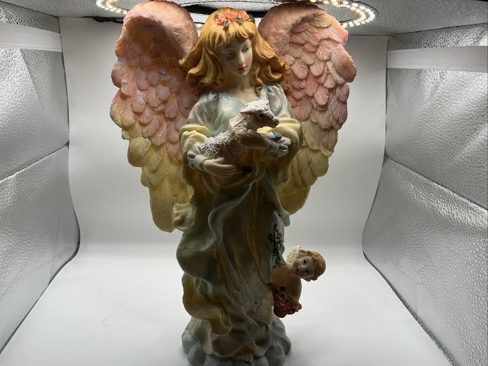 LORETTA LYNN PERSONAL ITEM IN HER HOME. ANGEL WITH MESSAGE ON BOTTOM., image 5