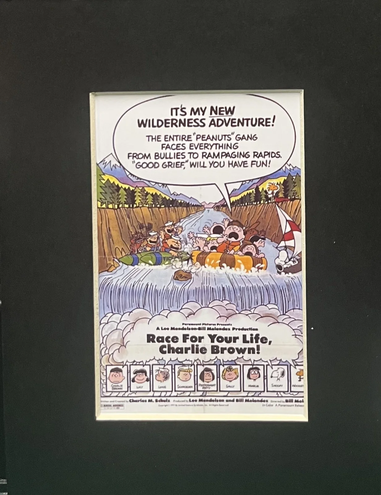 A RACE FOR YOUR. LIFE. Charlie Brown . 35mm Film Cell Mounted Display, image 2