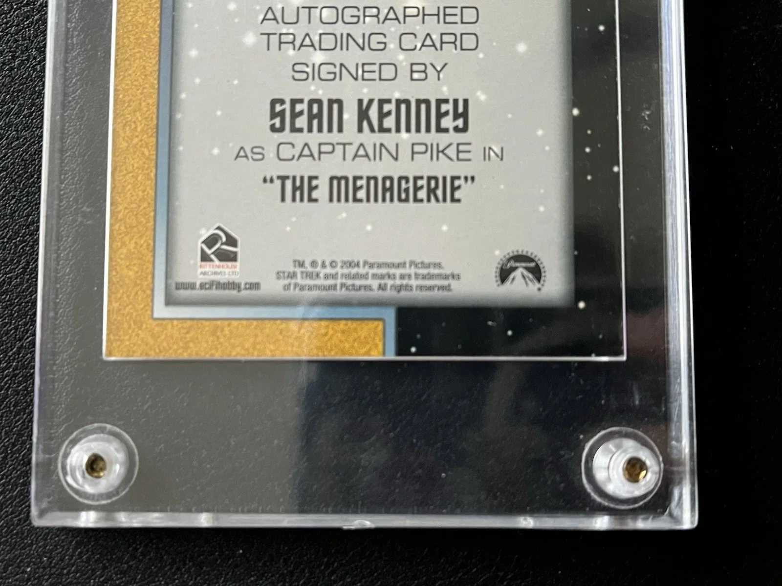 Sean Kenney — Star Trek TOS Autograph SEAN KENNEY as Captain Pike Rittenhouse SIGNED Card #A91, image 4
