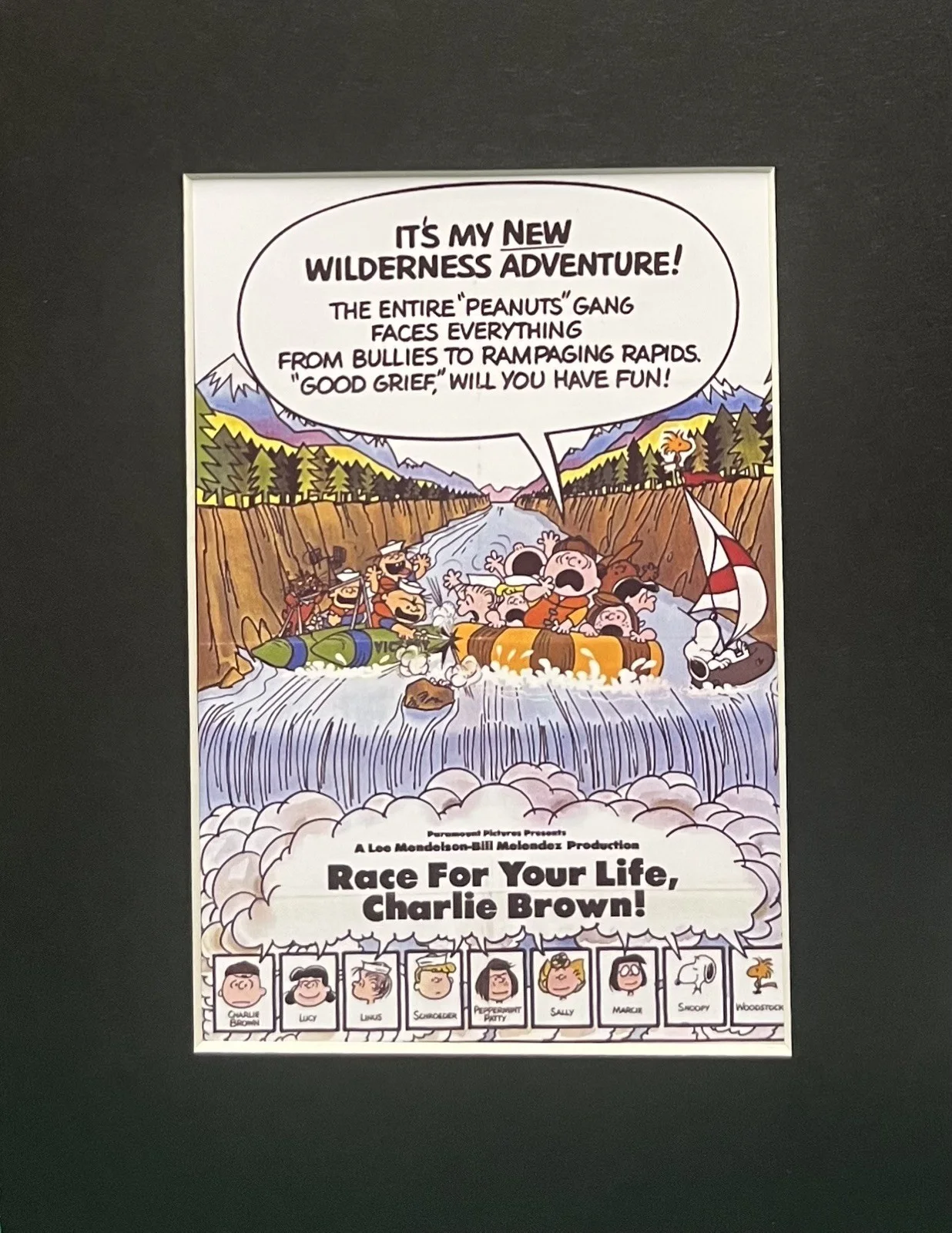 A RACE FOR YOUR LIFE. Charlie Brown . 35mm Film Cell Mounted Display, изображение 2