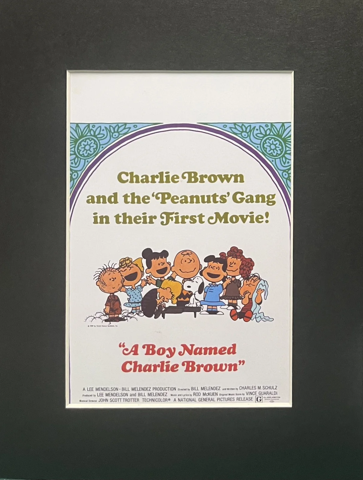 “ A BOY NAMED CHARLIE BROWN “ 35mm Film Cell Mounted Display, изображение 3