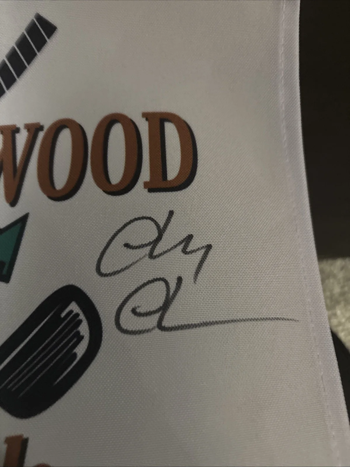 Chevy Chase — Chevy Chase Autographed “Bush Wood” Country Club Banner (Beckett), изображение 2