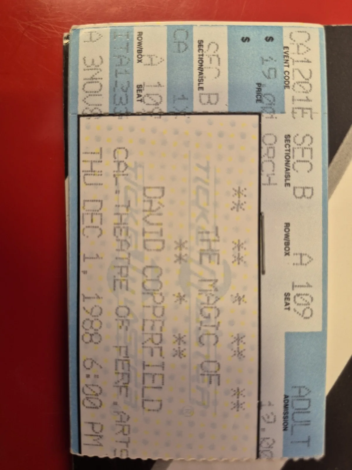 1988 David Copperfield Program Autographed With Tickets, изображение 4