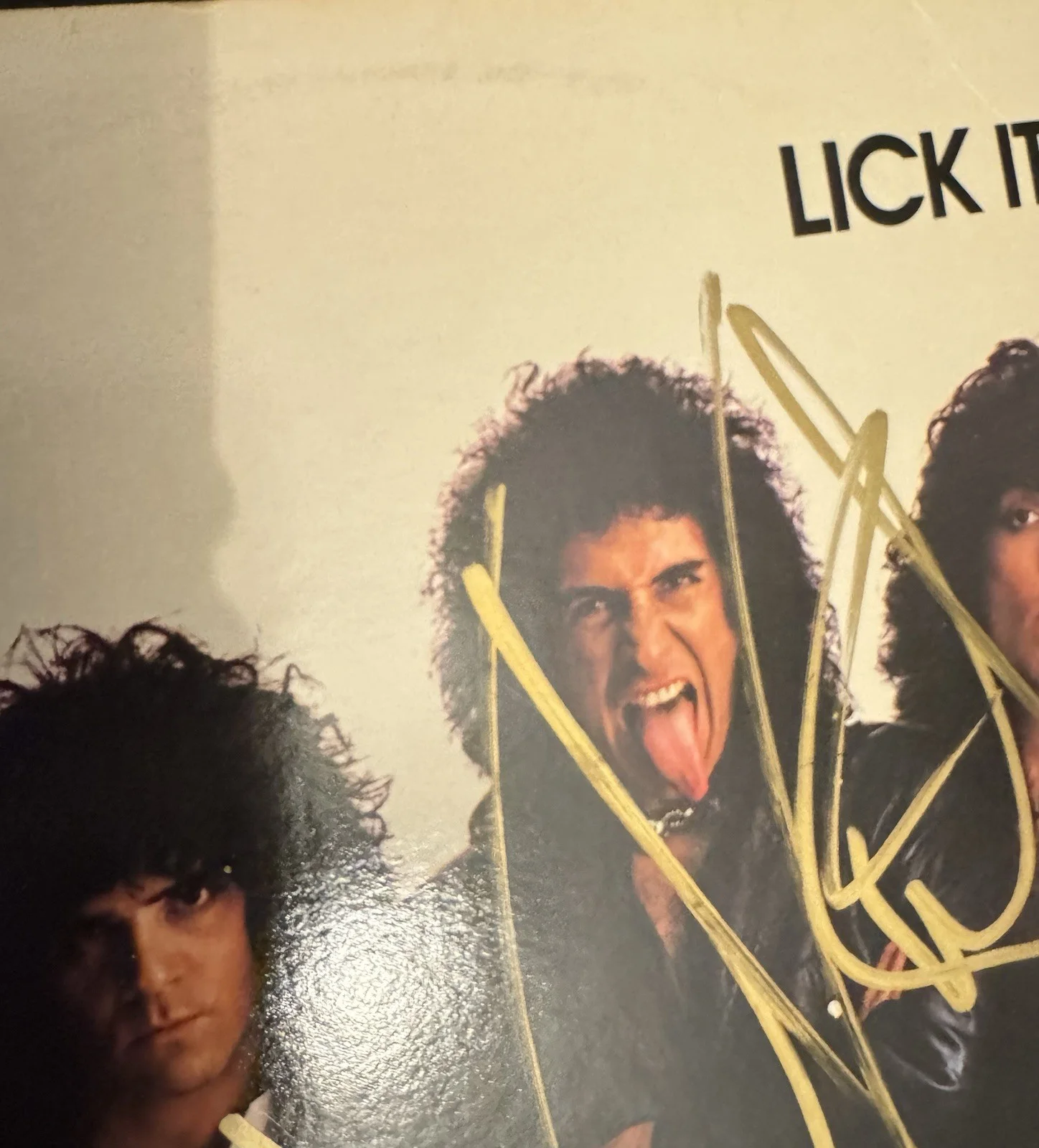 KISS Lick It Up Vinyl Record Autographed Vinnie Vincent Signed, image 5