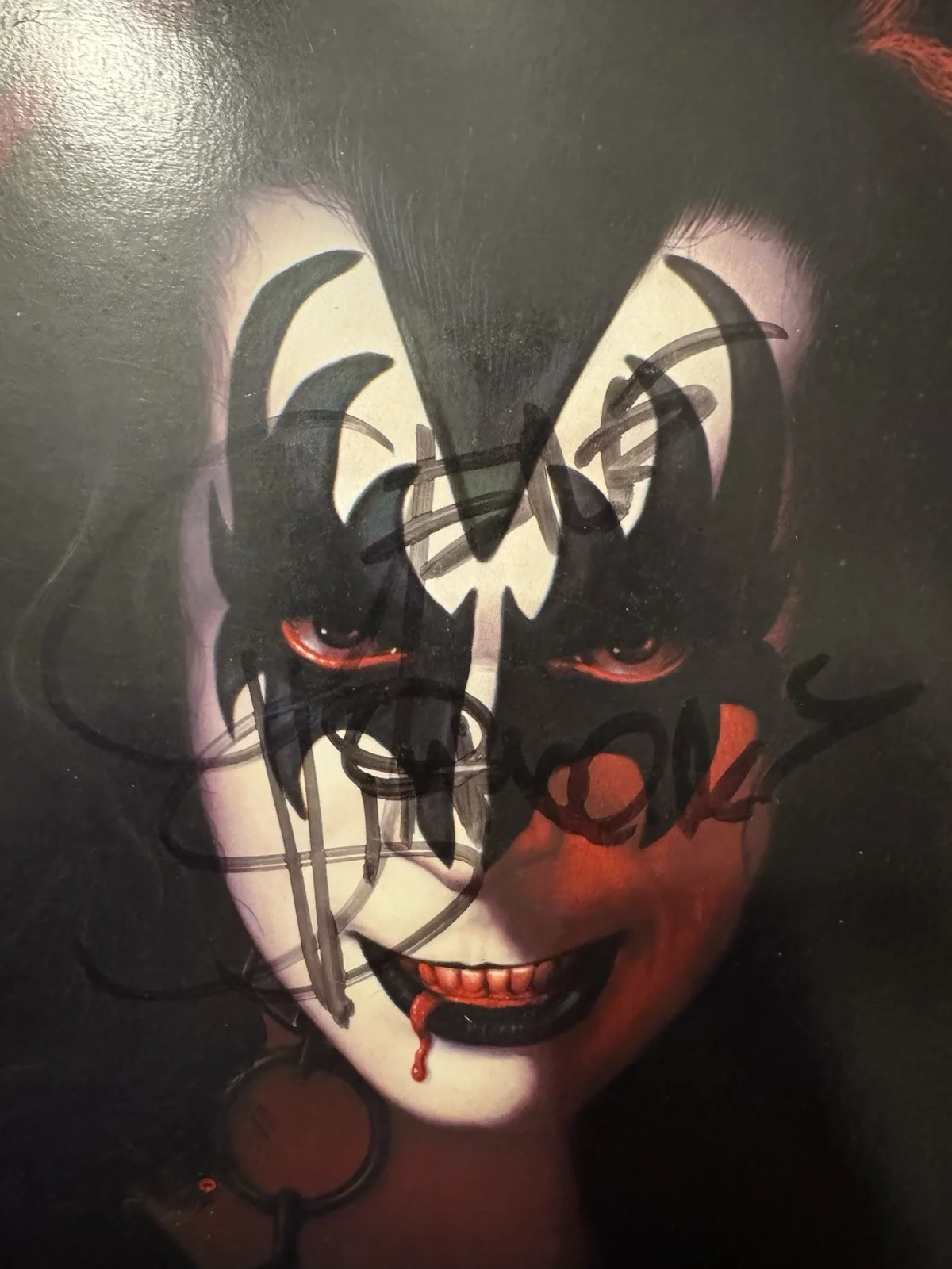 KISS Signed Album Gene Simmons Autographed Vinyl Gene Simmons Signed Record Solo, image 2
