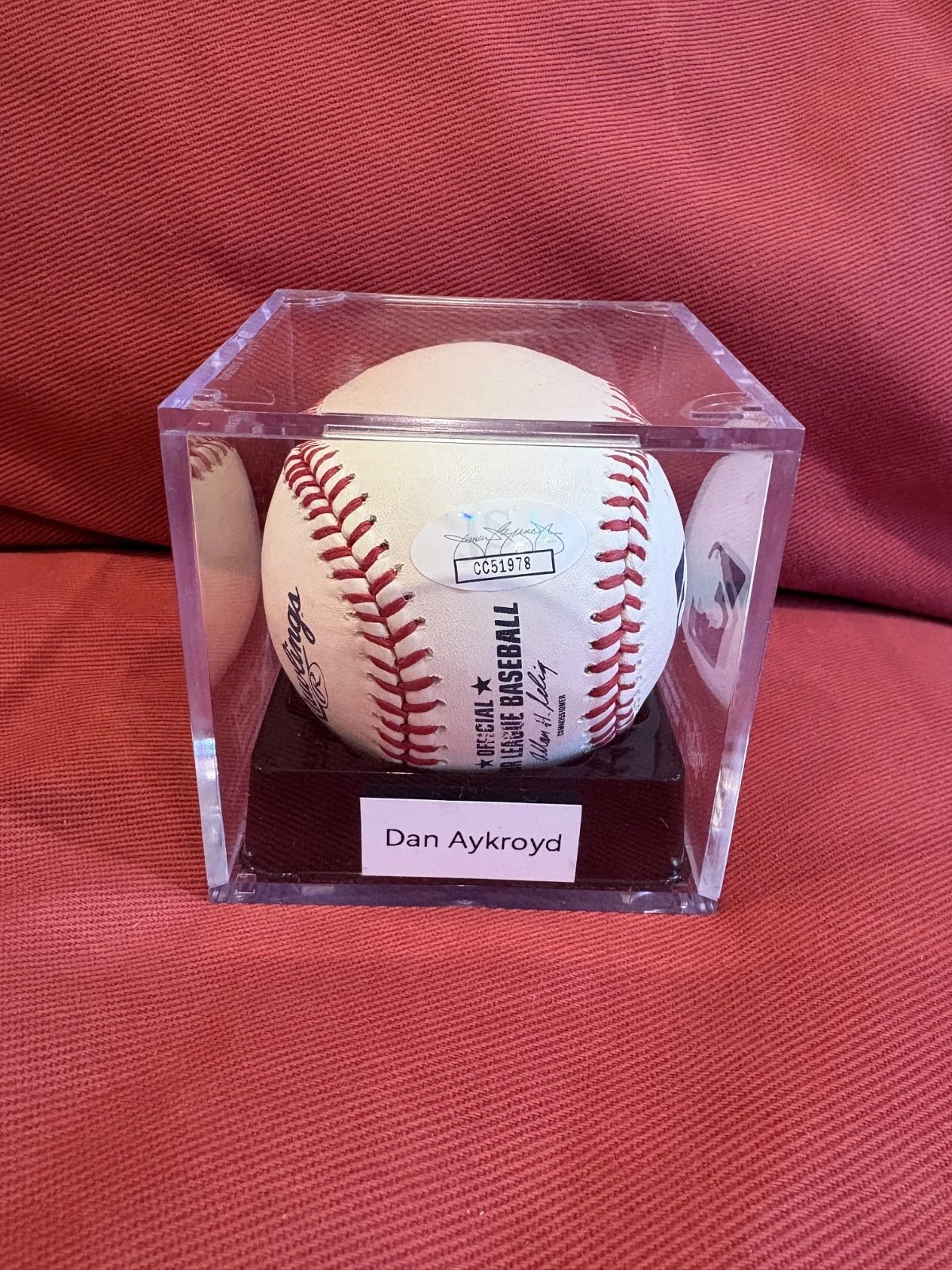 Dan Aykroyd — Dan Aykroyd autographed signed baseball JSA, image 4