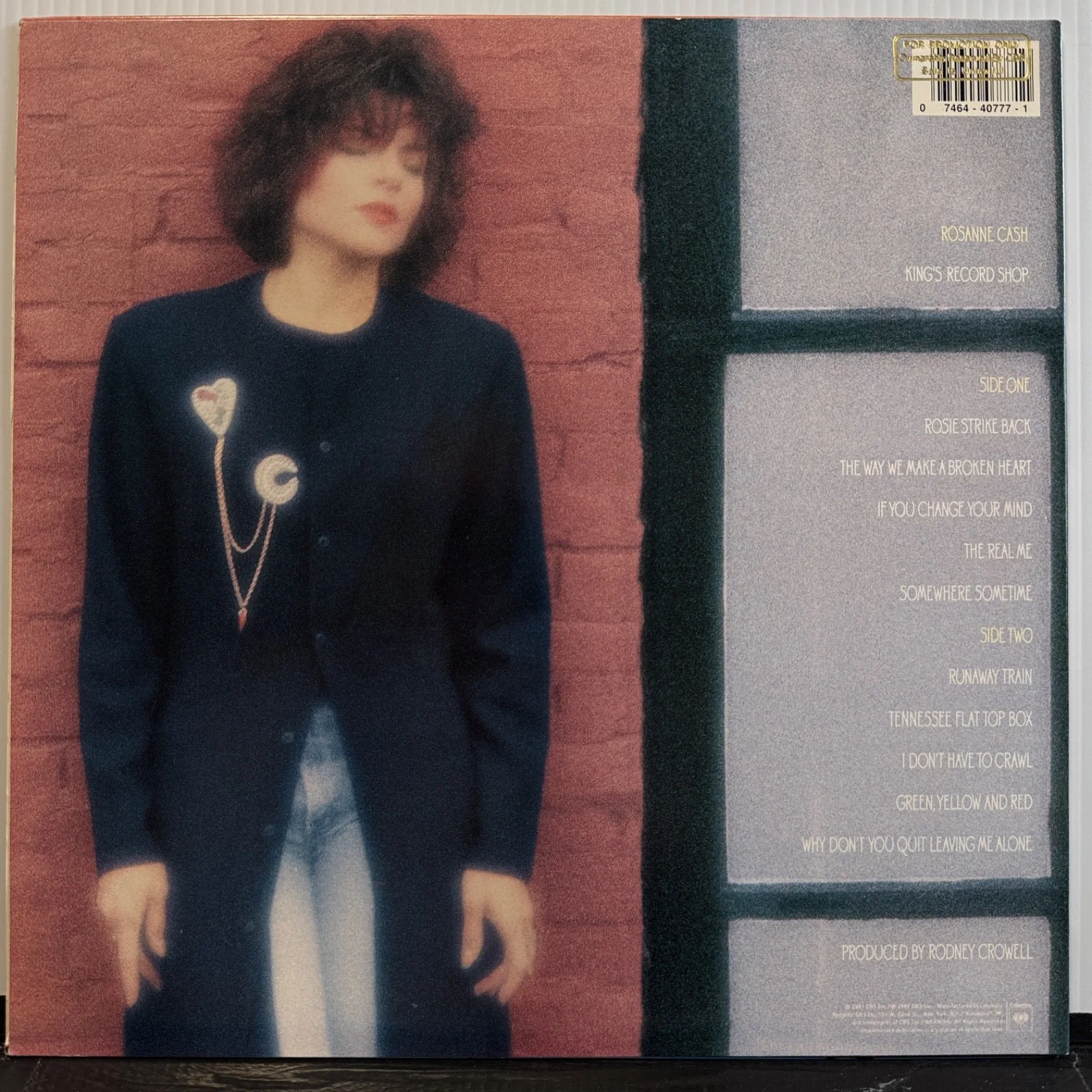 AUTOGRAPHED - ROSANNE CASH "King's Record Shop" US VINYL AUTO'd TO MIRO on cover, изображение 3