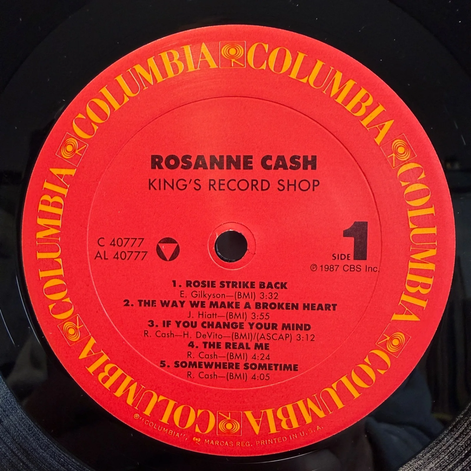 AUTOGRAPHED - ROSANNE CASH "King's Record Shop" US VINYL AUTO'd TO MIRO on cover, изображение 4