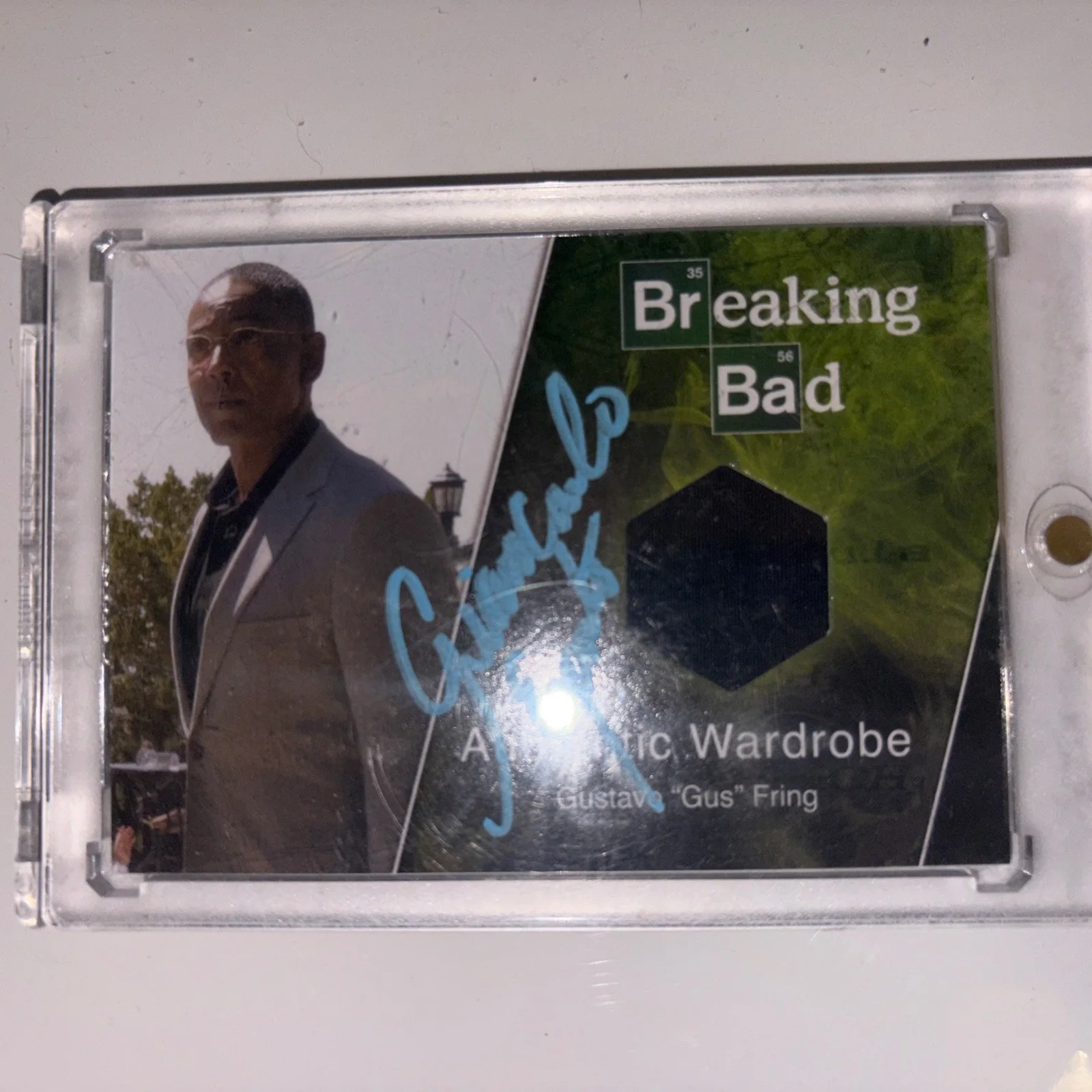 Giancarlo Esposito — Giancarlo Esposito Signed Gus Fring Authentic Wardrobe Breaking Bad Card Rare