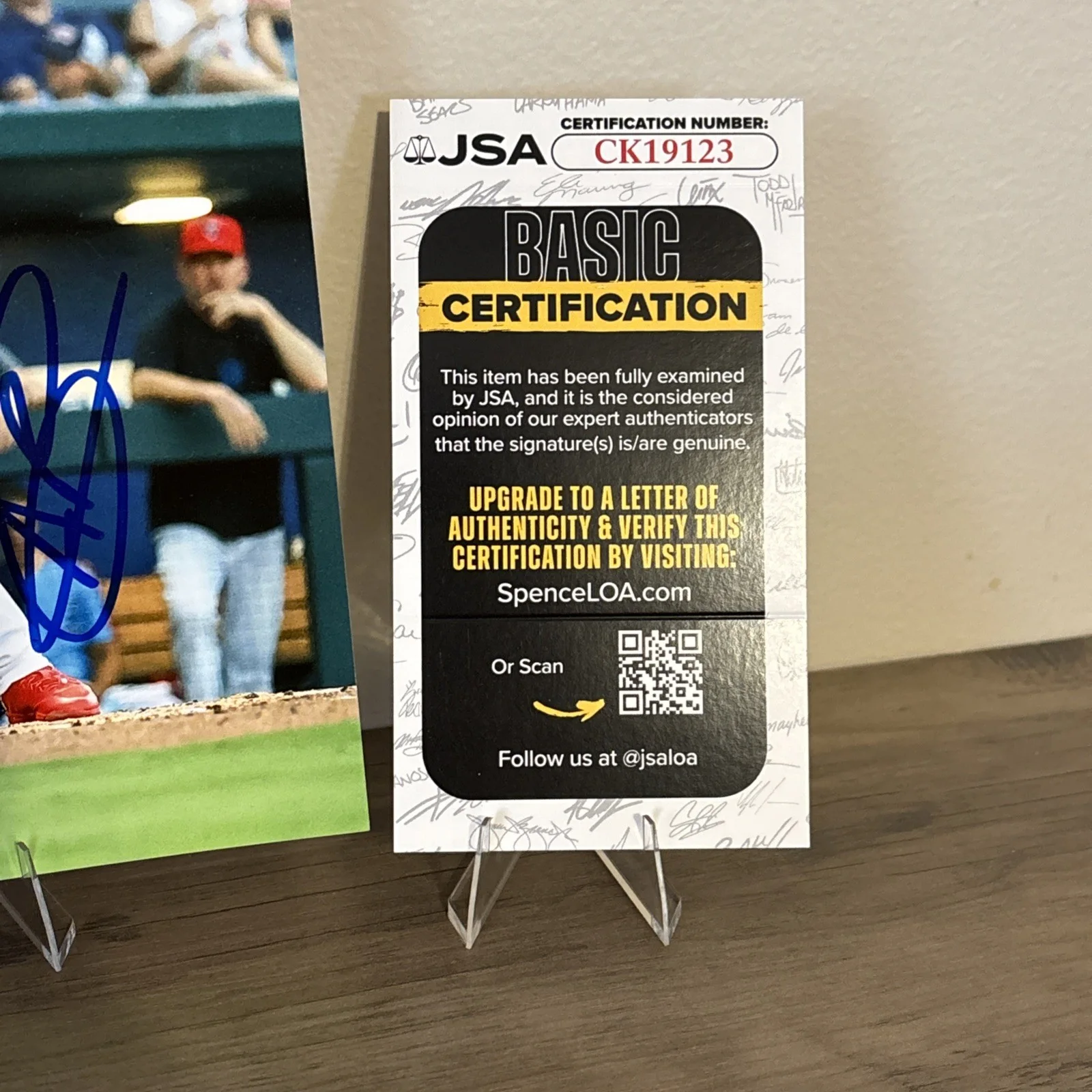 Agustin Ramirez Autographed 8x10 Photo JSA #CK19123 Miami Marlins Authentication, image 2