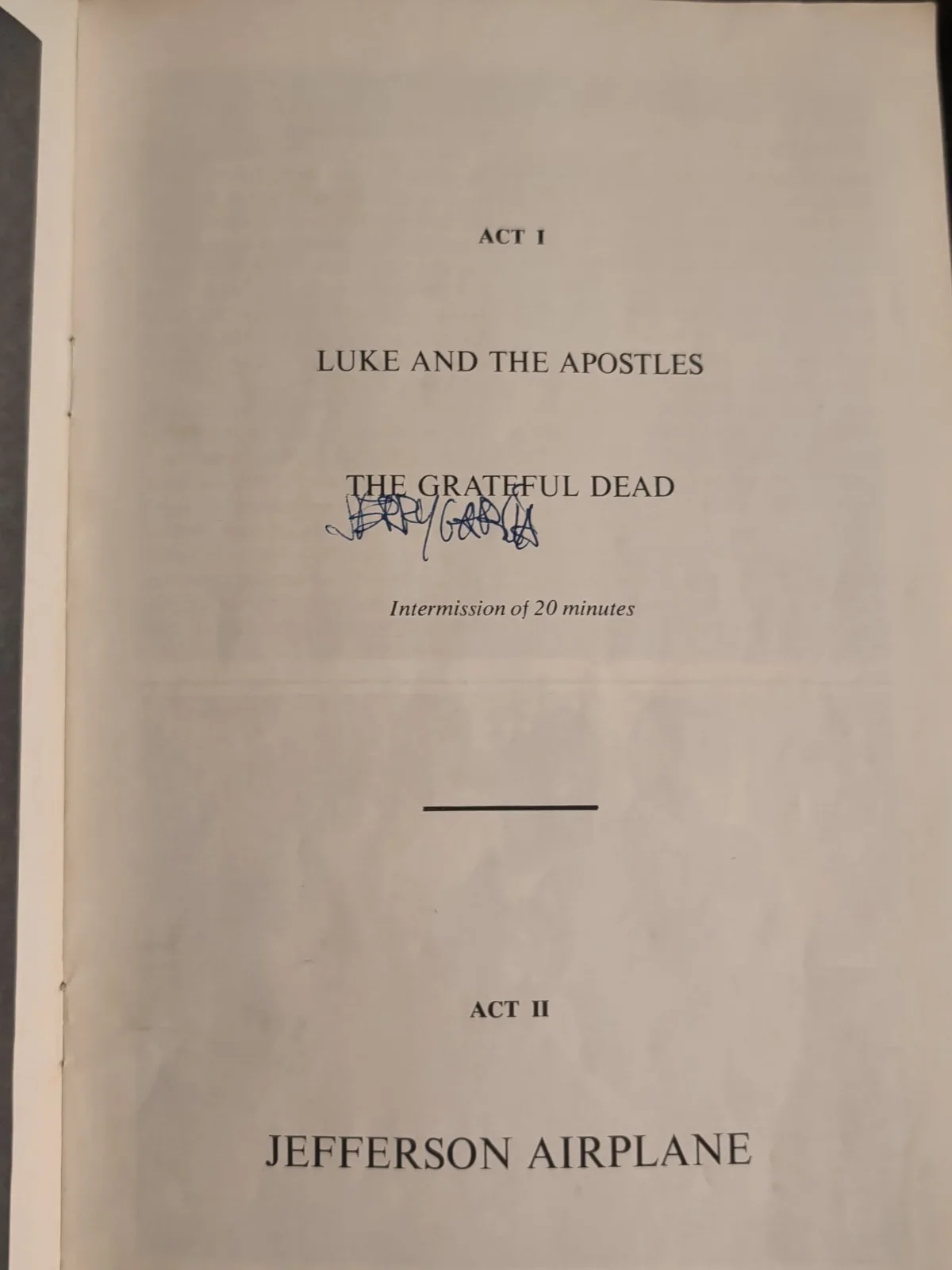 1967 Grateful Dead Program Signed By Jerry Garcia In 1967, PSA/ DNA Letter ., image 4