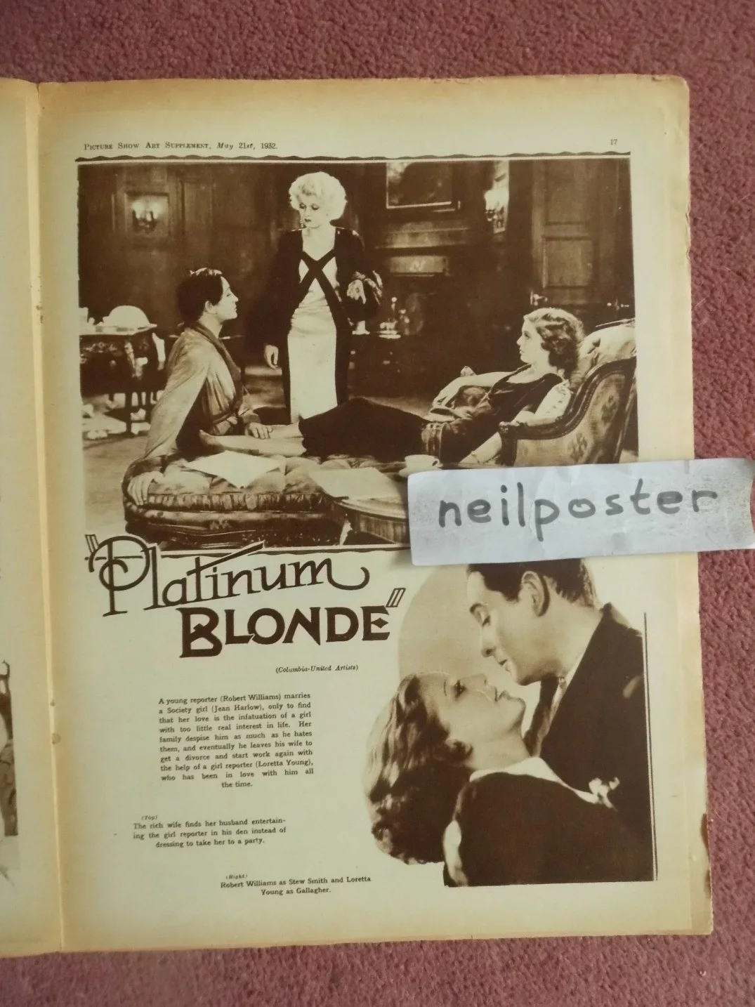 PICTURE SHOW (1932) UK mag ANNA MAY WONG, JAMES CAGNEY,JEAN HARLOW,BUSTER KEATON, изображение 5