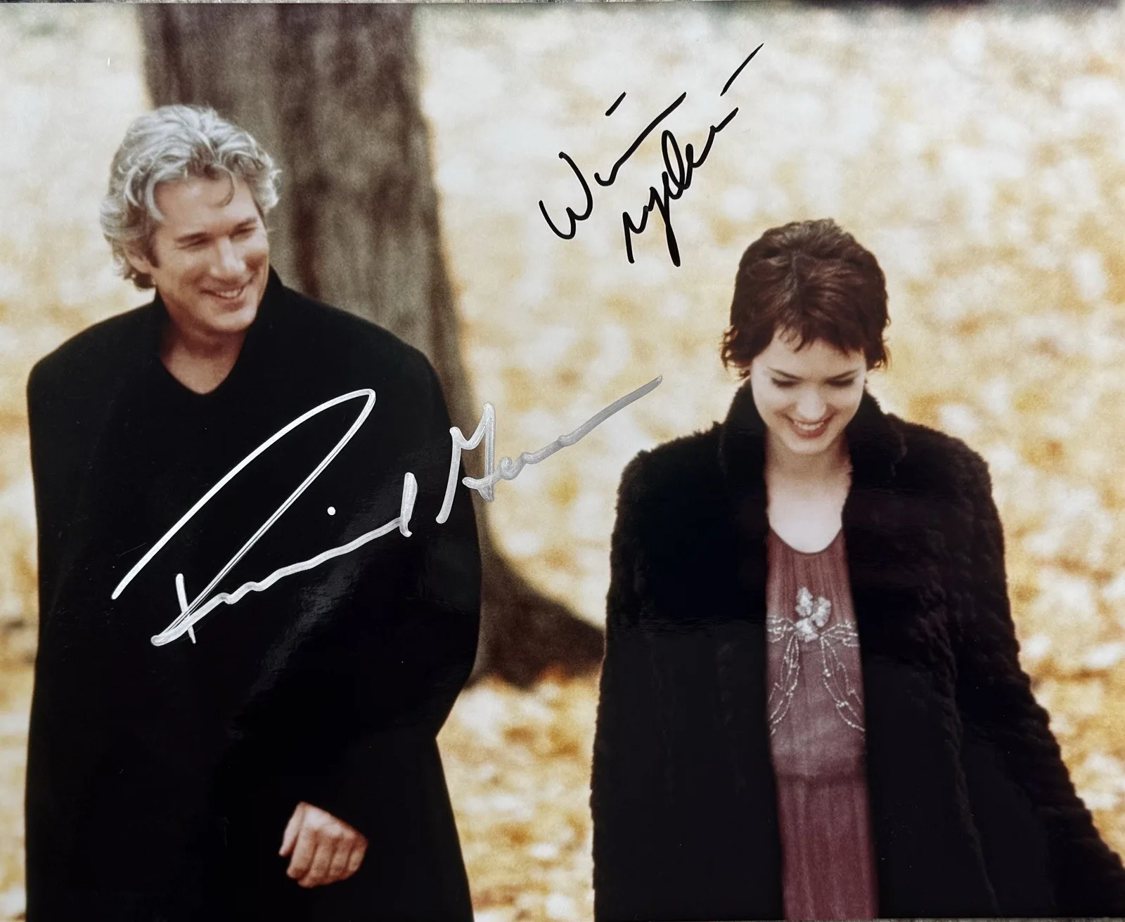 Winona Ryder And Richard Gere — Winona Ryder Richard Gere Signed 8 X 10 Photo Winter In New York W/COA