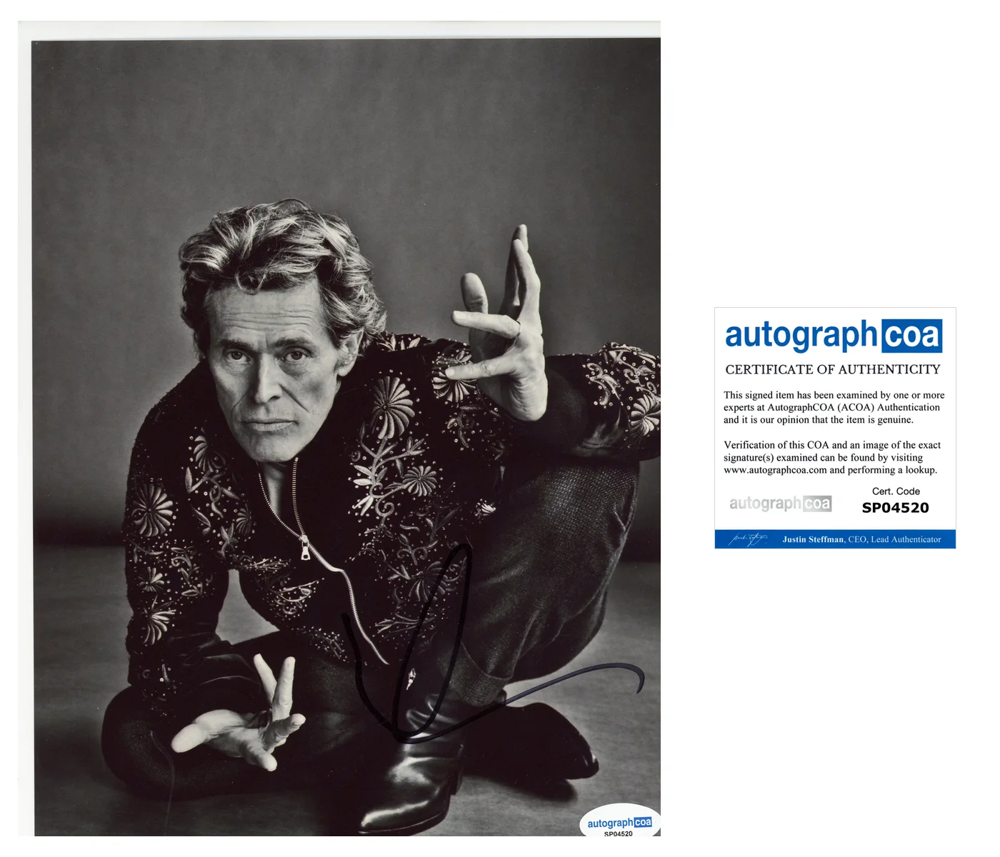 Willem Dafoe Spiderman Autographed Signed 8x10 Photo ACOA, image 2