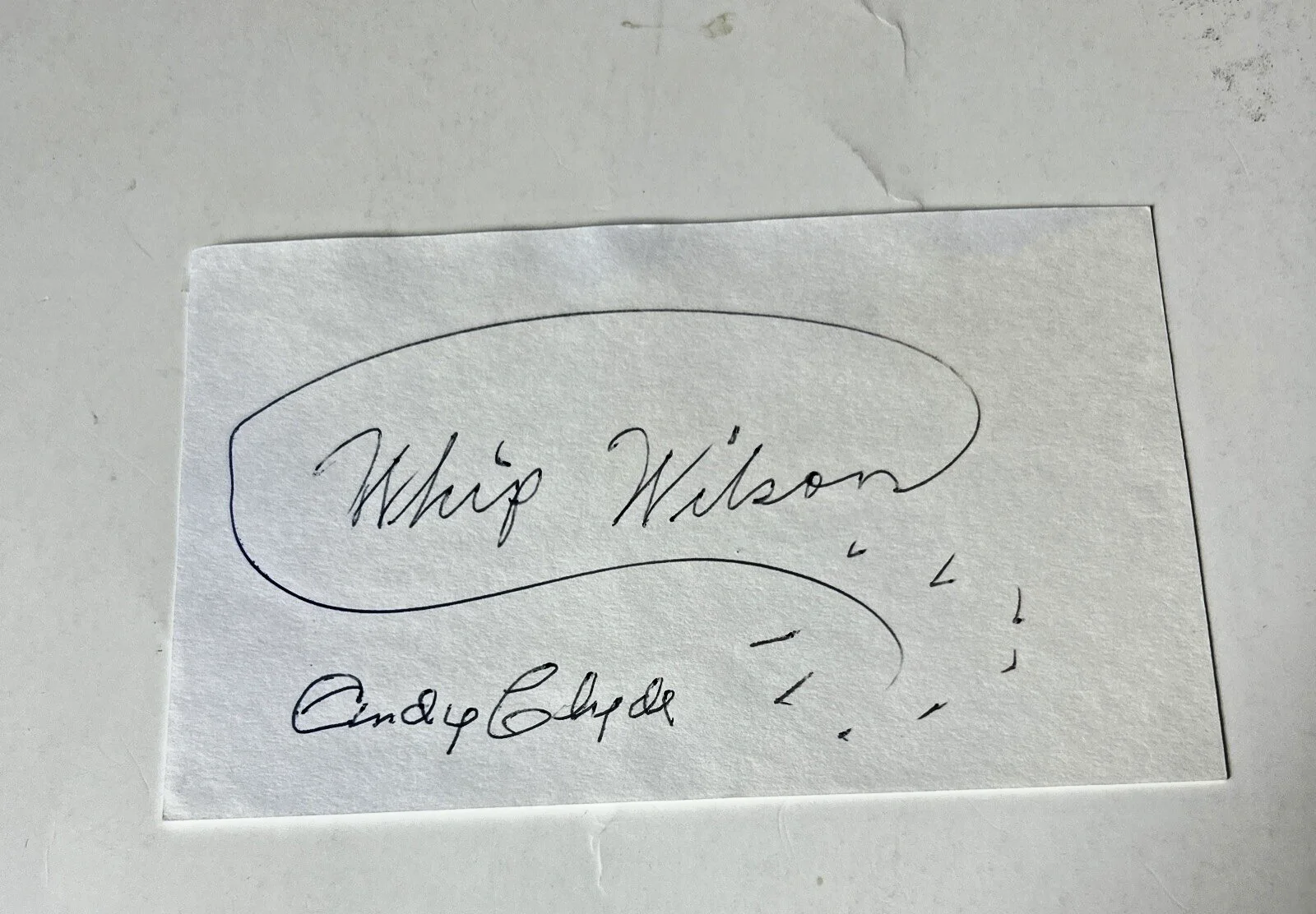Whip Wilson — VTG 1963 Whip Wilson AUTOGRAPHED Card & Insurance Ck-RC Meyers-Western-Cowboy-, изображение 2
