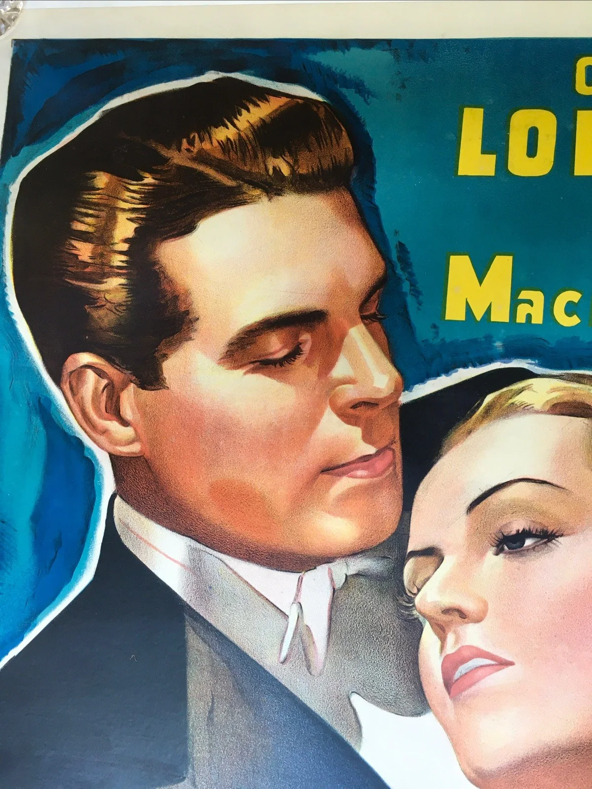 Original 1935 Film Poster CAROLE LOMBARD Hands Across The Table. Linen Backed, изображение 4