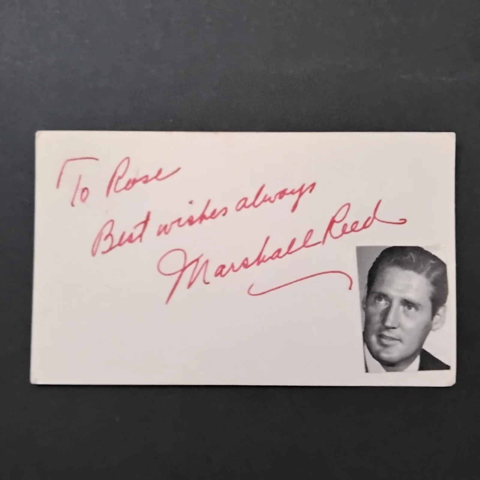 Marshall Reed SIGNED Card Movie TV Actor Hitler's Brain Madmen Mandoras Westerns, изображение 3