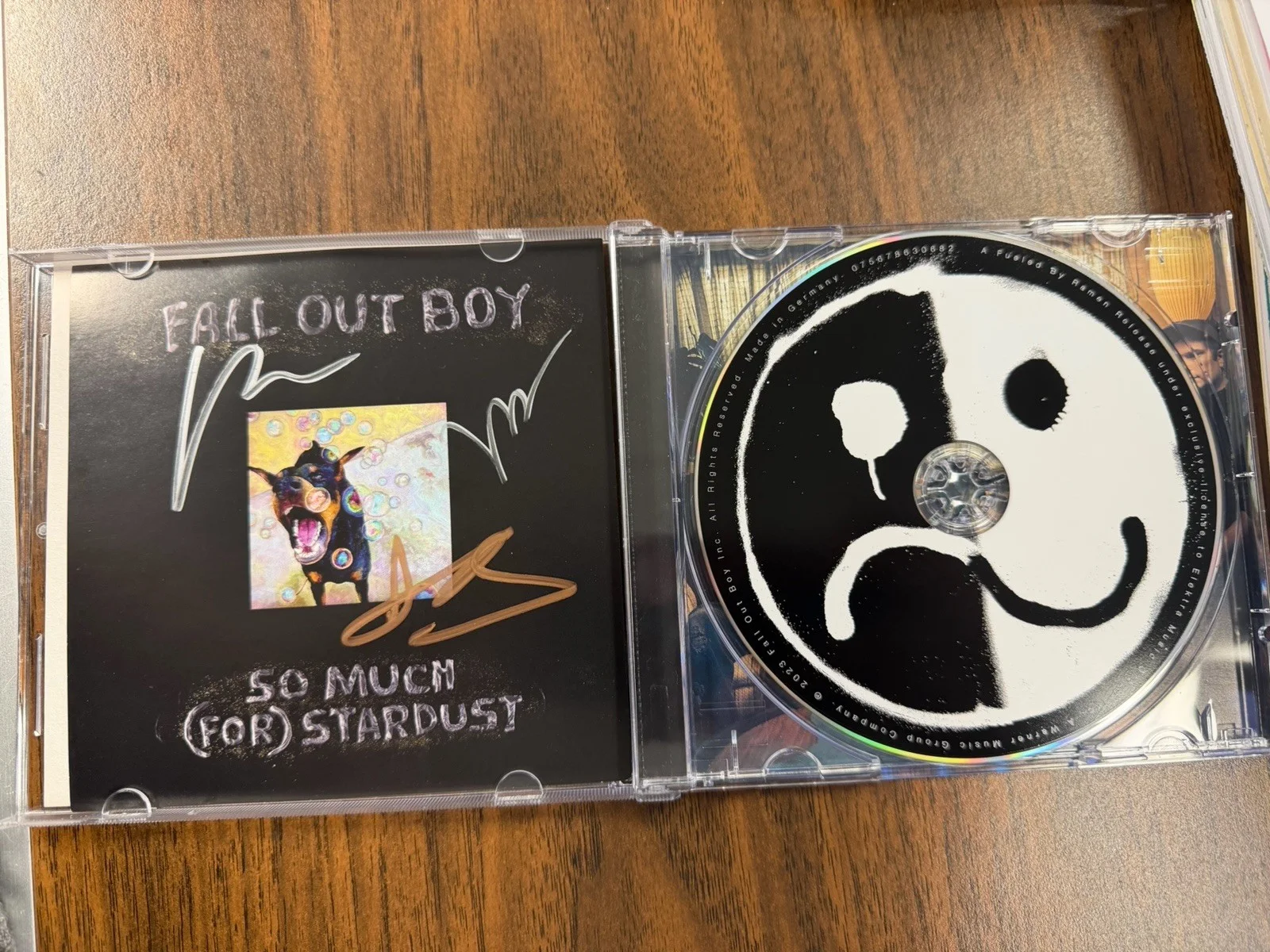 Fall Out Boy 'So Much for Stardust' CD with Autographed Art Card and Band Signed, image 2
