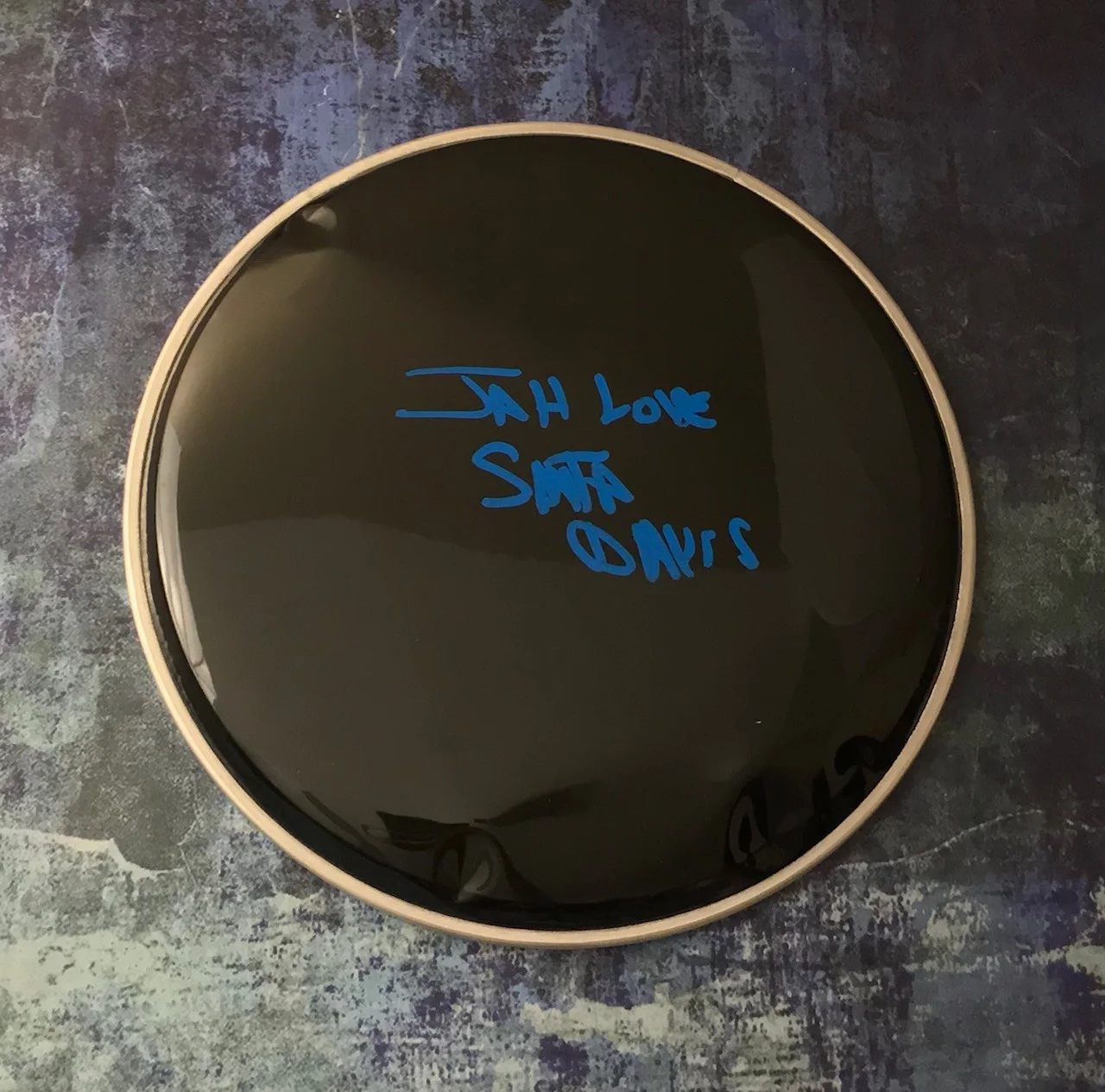 GFA Bob Marley Drummer * CARLTON SANTA DAVIS * Signed 10" Drumhead PROOF AD1 COA, image 2
