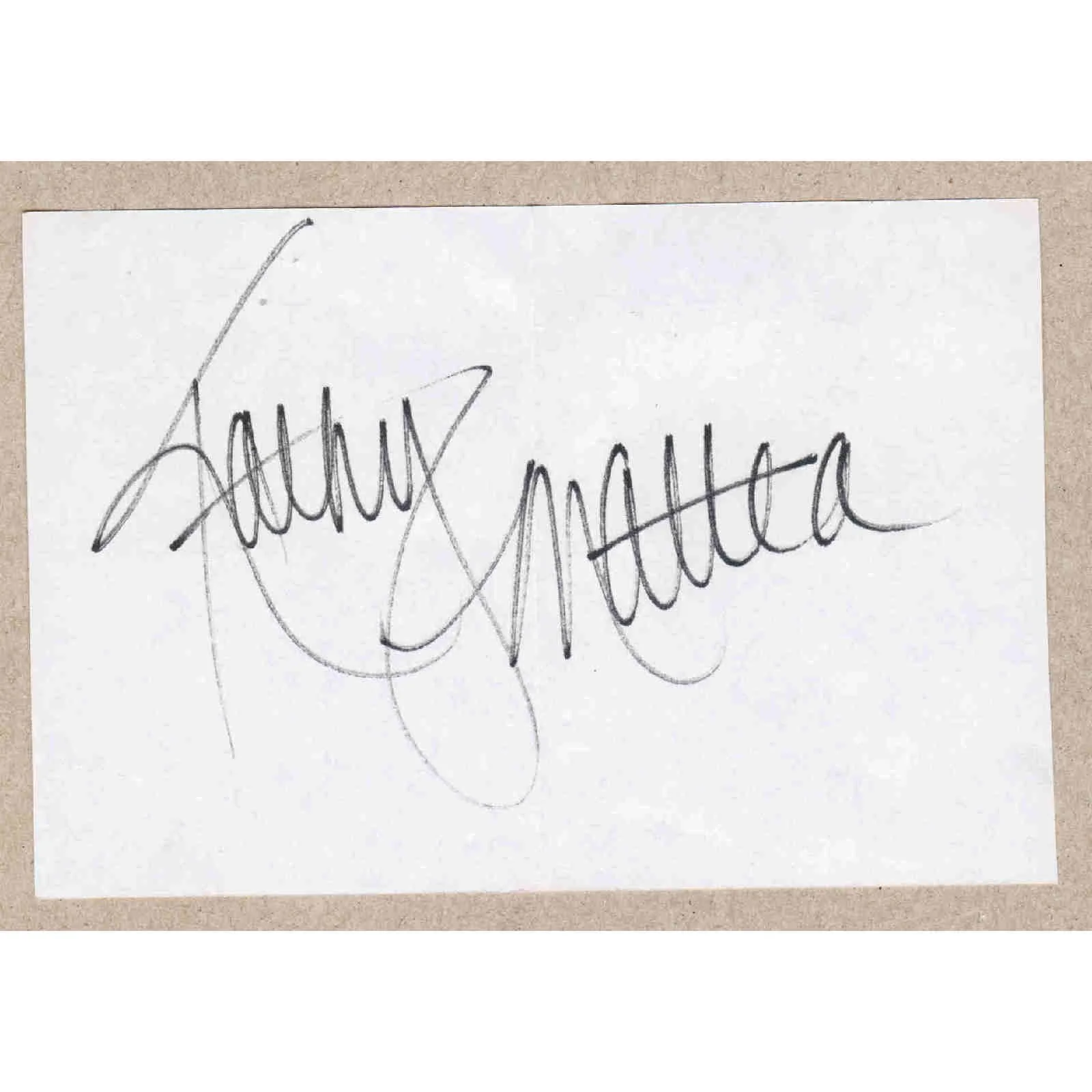 1988 Kathy Mattea Signed Autograph w/Fan Taken 3.5 x 3.5 OOAK Photo Ticket, изображение 2