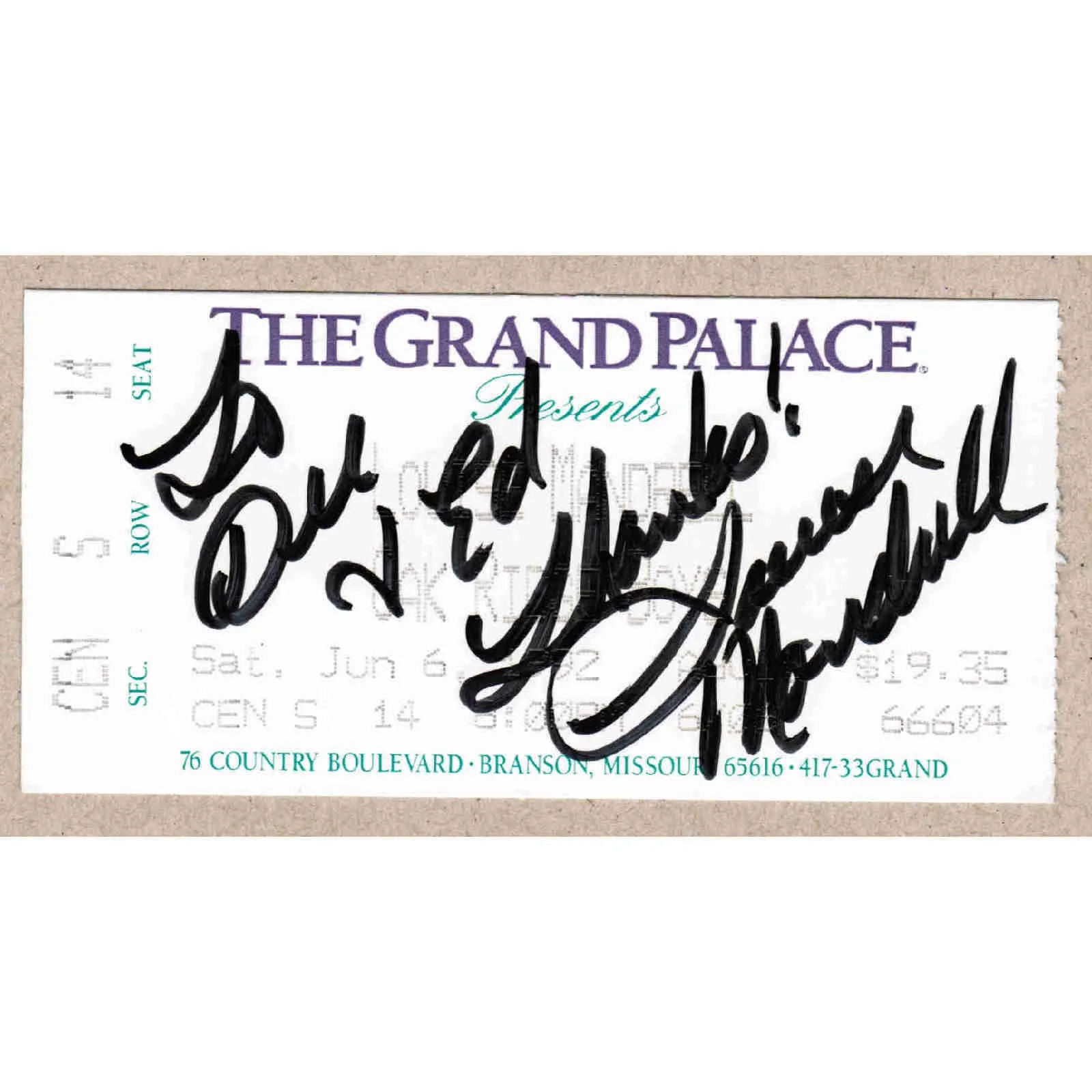 1992 Louise Mandrell Signed Autograph w/Fan Taken 3.5 x 3.5 OOAK Photo Ticket, изображение 2
