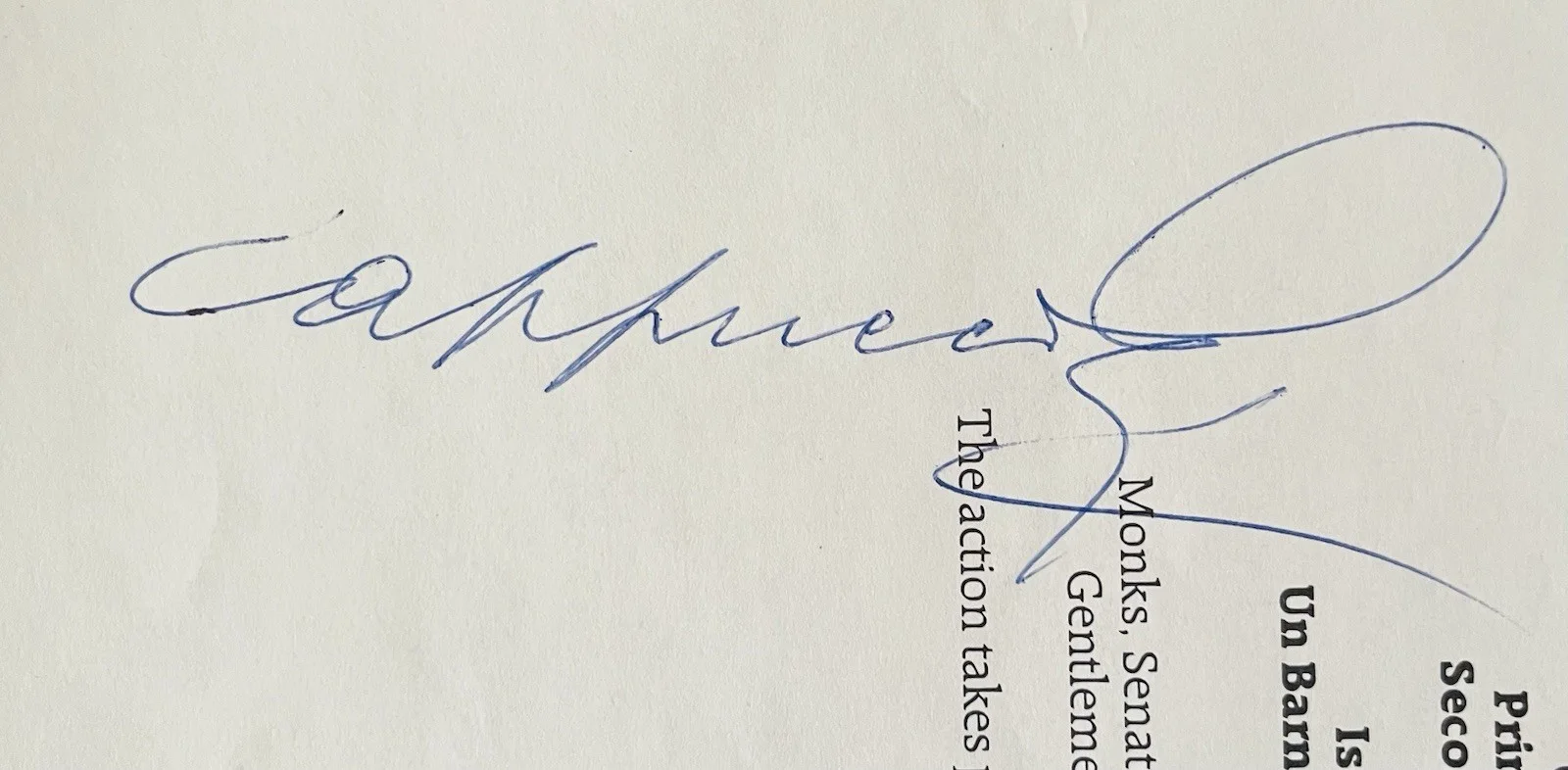 Ghena Dimitrova Piero Cappuccilli Dual Autographed Libretto Page 7”x10.5”, image 3