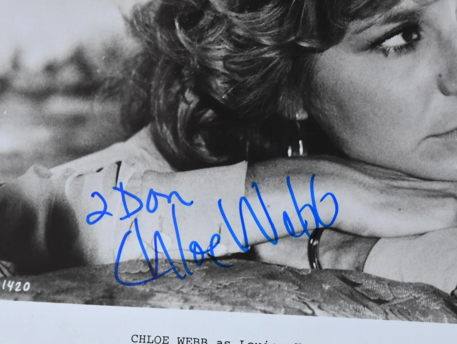 Chloe Webb (The Belly of an Architect) Hand Signed Photo 10" X8", изображение 2