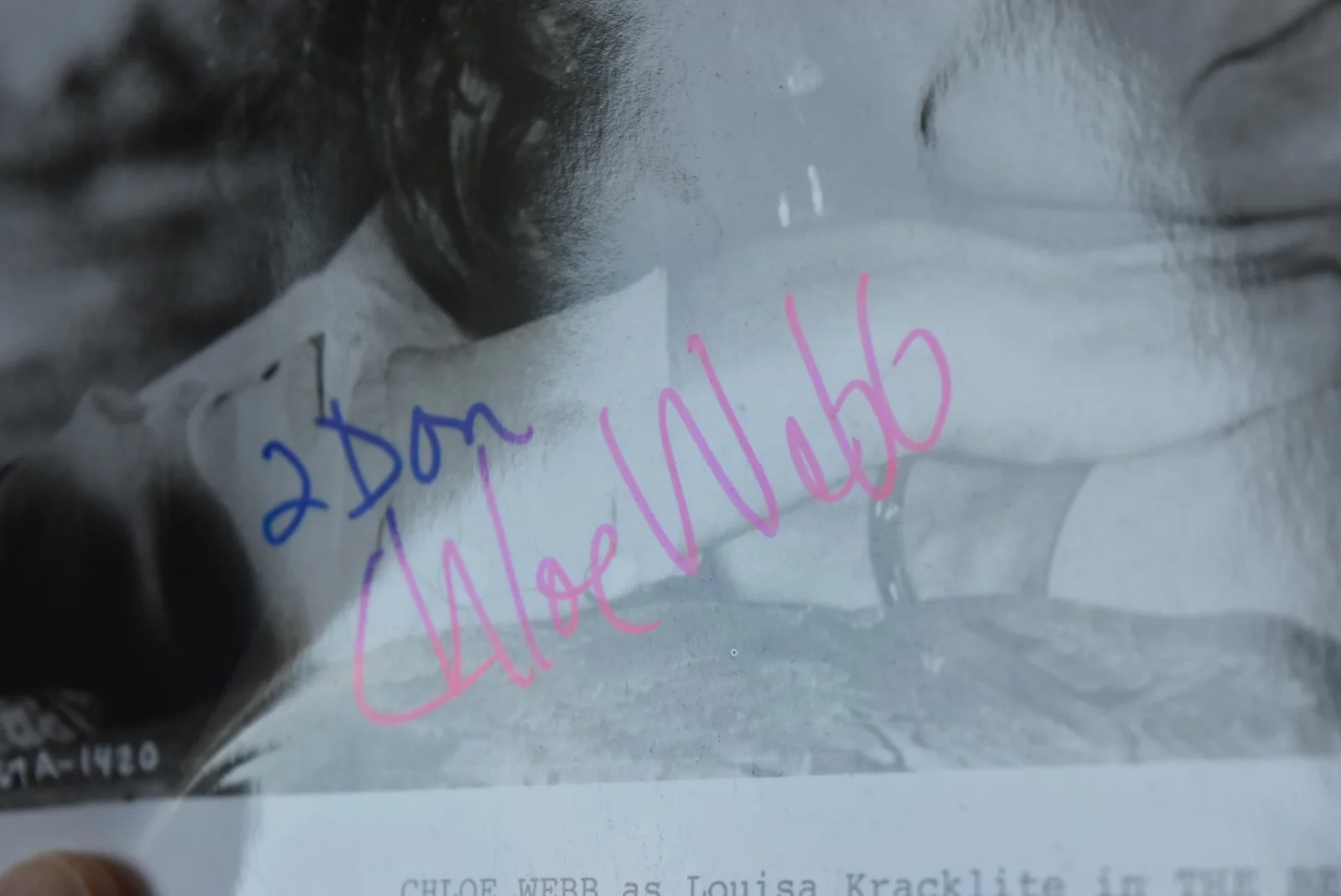 Chloe Webb (The Belly of an Architect) Hand Signed Photo 10" X8", изображение 3