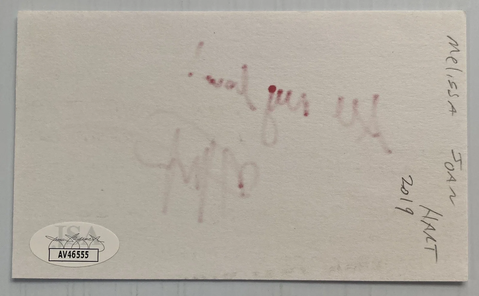 Melissa Joan Hart — Sabrina Melissa Joan Hart Signed Autograph 3x5 Index Card - JSA Cert - FREE S&H!, image 3
