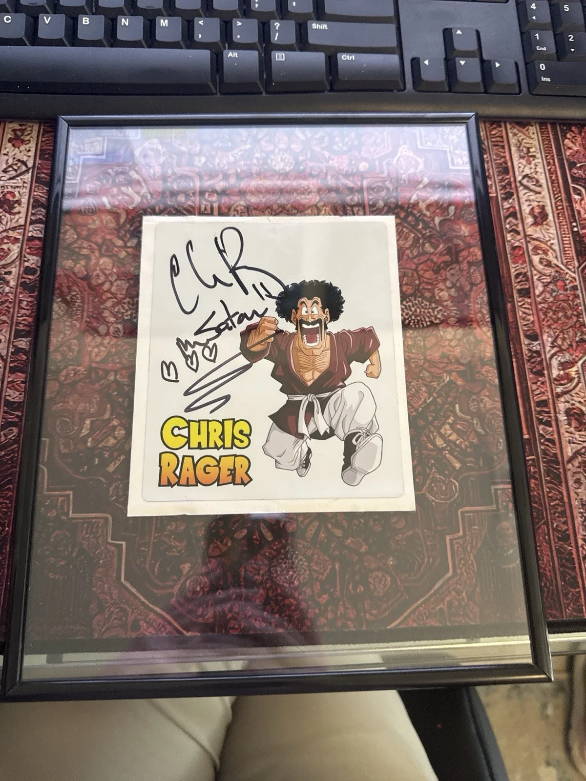 Chris Rager — Chris Rager Signed 8x10 Framed Sticker Autographed Anime Character Art Display, изображение 2