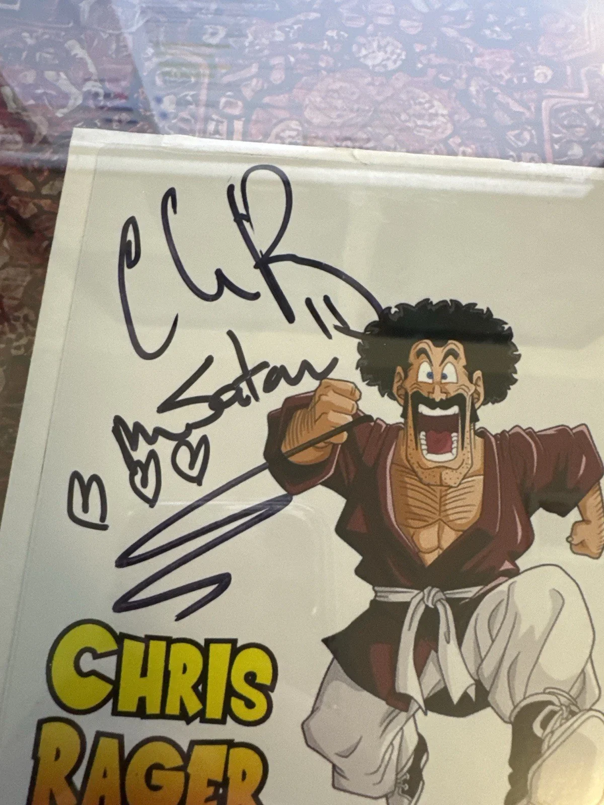 Chris Rager — Chris Rager Signed 8x10 Framed Sticker Autographed Anime Character Art Display, изображение 3