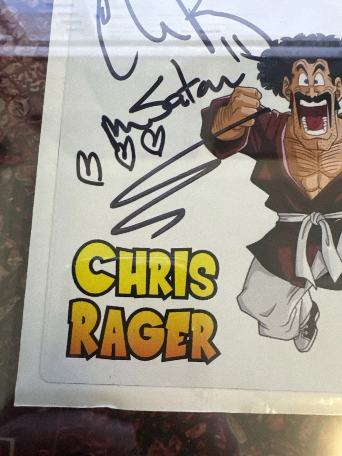 Chris Rager — Chris Rager Signed 8x10 Framed Sticker Autographed Anime Character Art Display, изображение 5