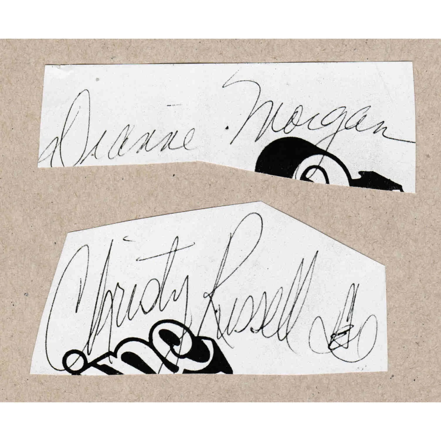 Dianne Morgan Christy Russell Signed Autograph w/ Fan Taken 3.5 x 3.5 OOAK Photo, изображение 2