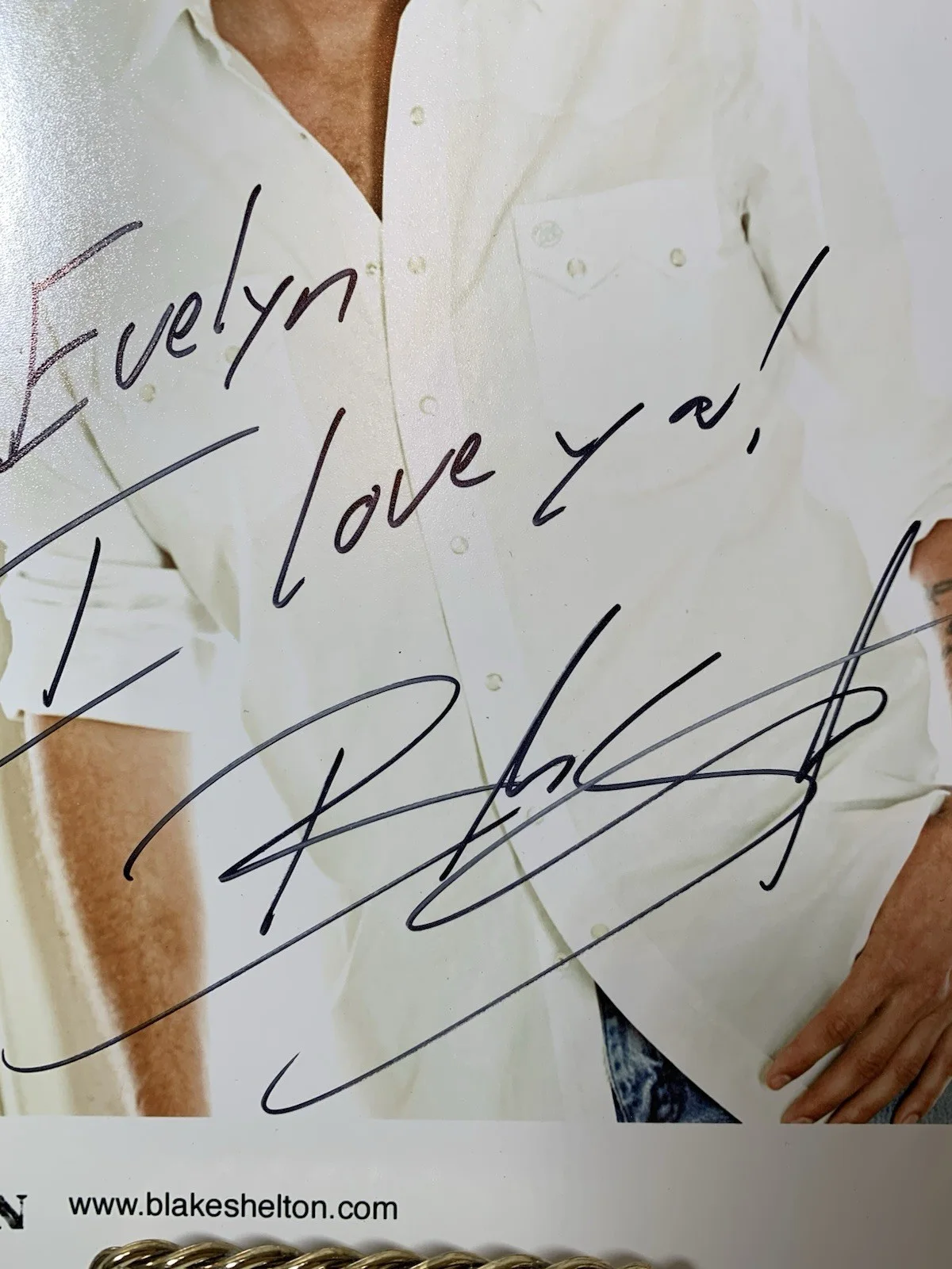 BLAKE SHELTON Autograph SIGNED 8 x 10 PHOTO COUNTRY MUSIC PROMO 2008 Warner Bros, изображение 2