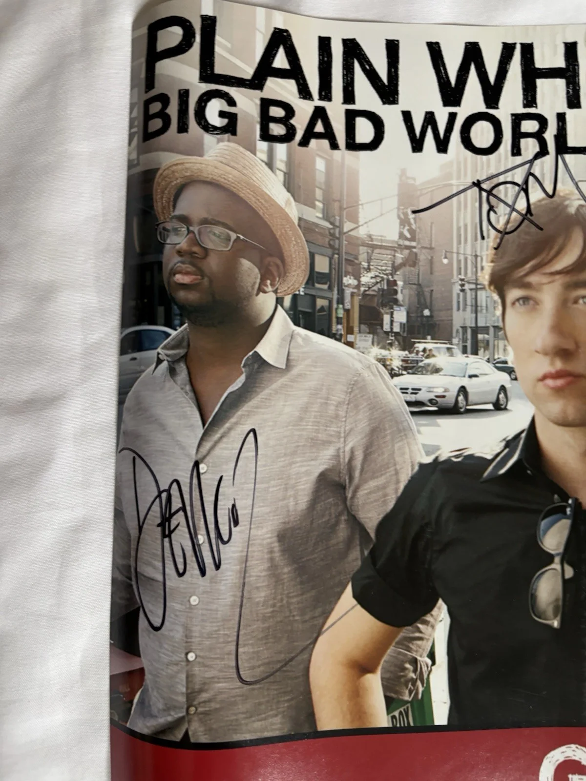 Plain White T's Big Bad World 17'x11' Poster signed autographed by Entire Band, изображение 2