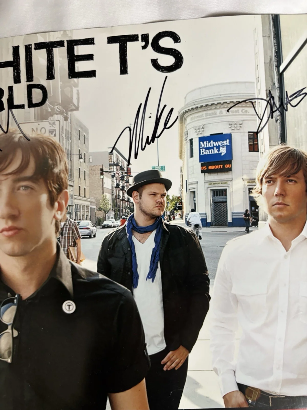 Plain White T's Big Bad World 17'x11' Poster signed autographed by Entire Band, изображение 4