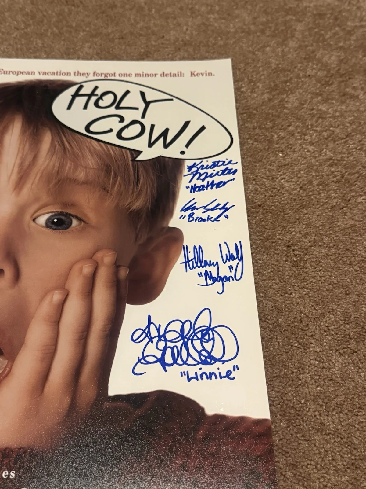 devin ratray — Home Alone | 11x17 Poster Cast-Signed by (11) with Gerry Bamman Beckett, изображение 3
