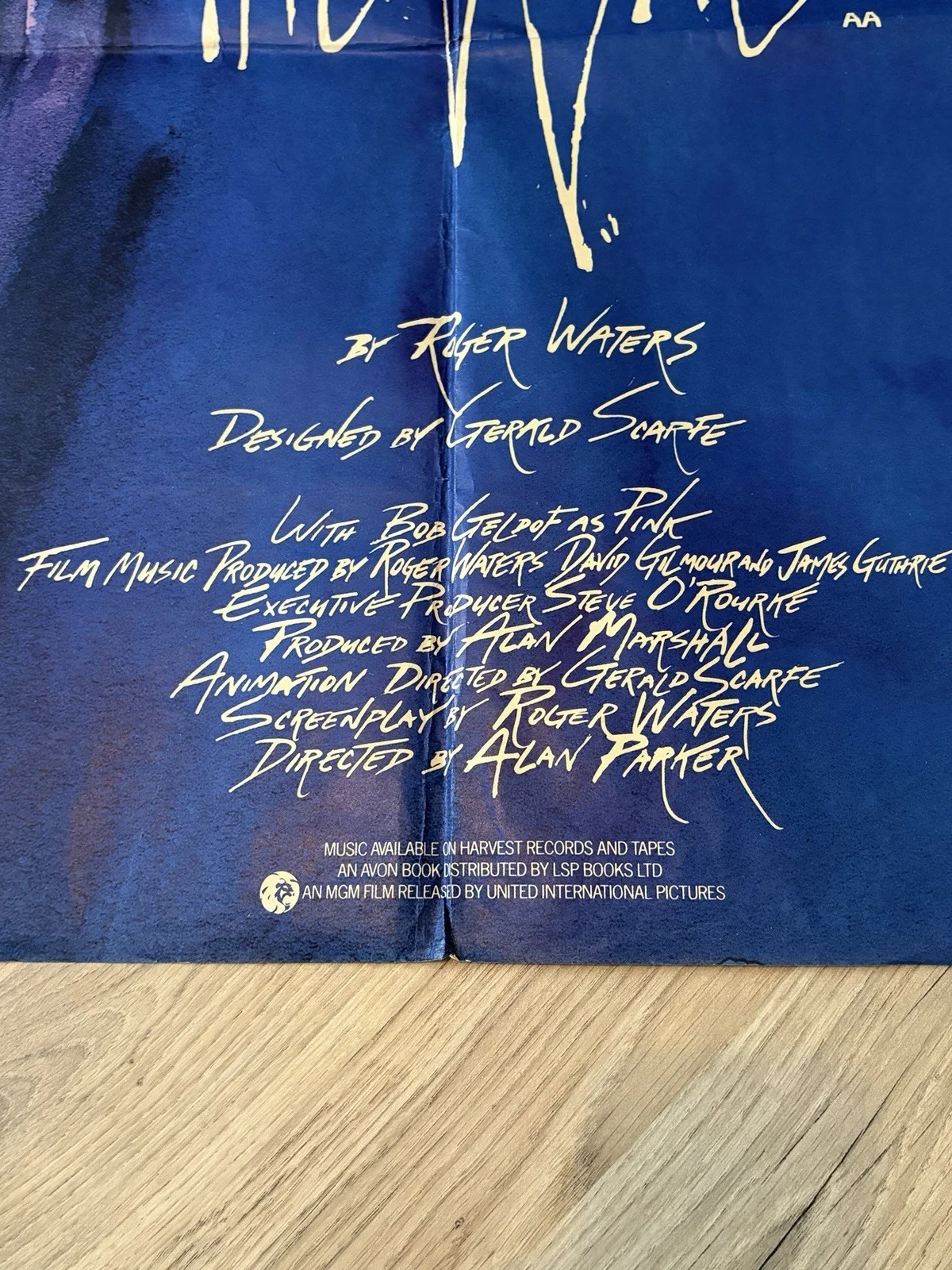 Pink Floyd | The Wall | British Quad Poster | 1982 | Roger Waters David Gilmour, изображение 2