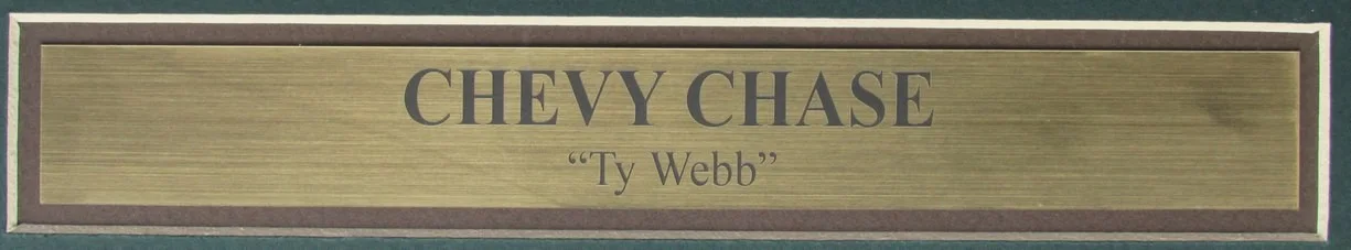 Chevy Chase Autographed Pin Flag Caddyshack Framed Beckett 205587, image 3
