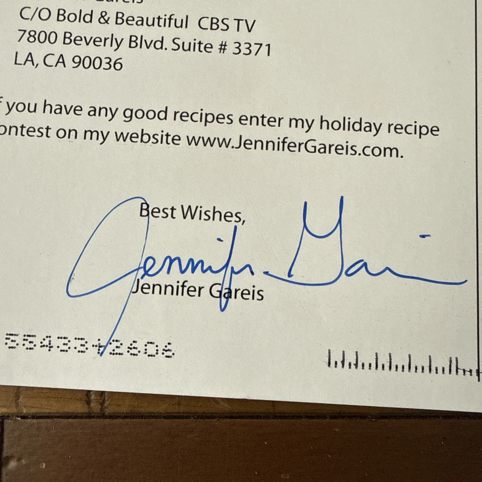Jennifer Gareis — JENNIFER GAREIS Y&R Autograph Signed 5x7" Bold & the Beautiful Miss Congeniality, изображение 5