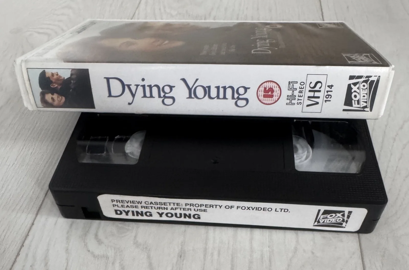 Dying Young VHS Industry Preview Screener Fox Video Promo FoxVideo Ltd Rare, изображение 2