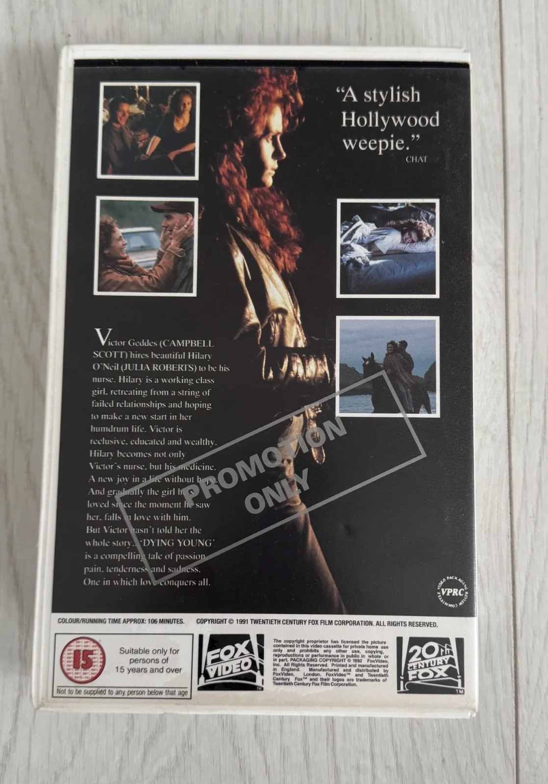 Dying Young VHS Industry Preview Screener Fox Video Promo FoxVideo Ltd Rare, изображение 4