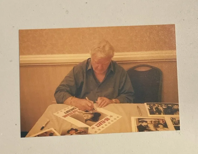 James Best — James Best Signed Rosco P. Coltrane For Sheriff Poster 11x17 W/photo, image 2